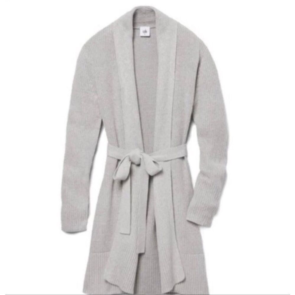 Cabi Exhale Cardigan Style #5445, gray, belted Size Large